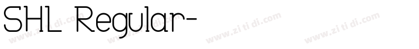 SHL Regular字体转换
